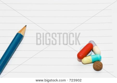 Editor, einen Bleistift, Pillen