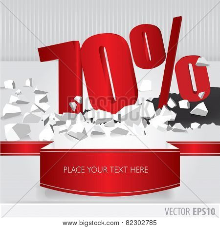 Red 70  Percent Discount On Vector Cracked Ground On White Background