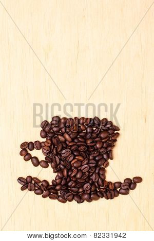 Coffee Cup Made From Roasted Beans