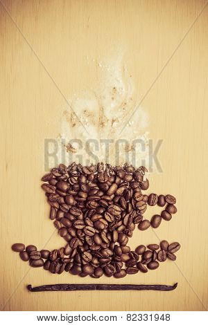 Coffee Cup Made From Roasted Beans