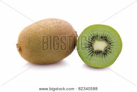 Kiwi Fruit Isolated On White Background