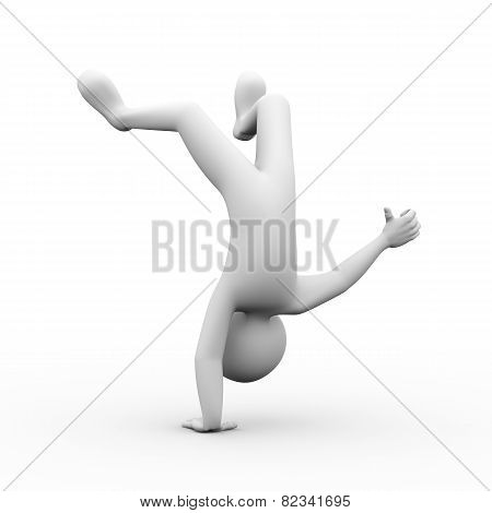 3D Lucky Person Thumb Up