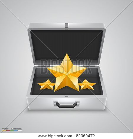 Outdoor metal briefcase star