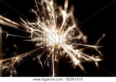 sparkler on black