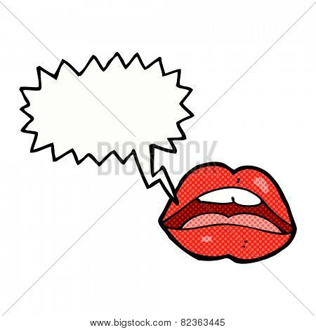 open mouth cartoon symbol with speech bubble
