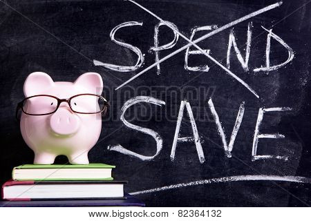 Piggy Bank With Savings Message