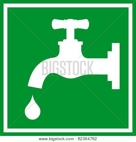 Water tap sign