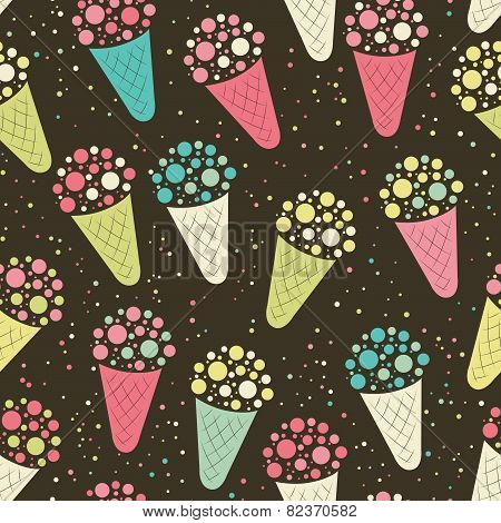 ice cream seamless pattern.