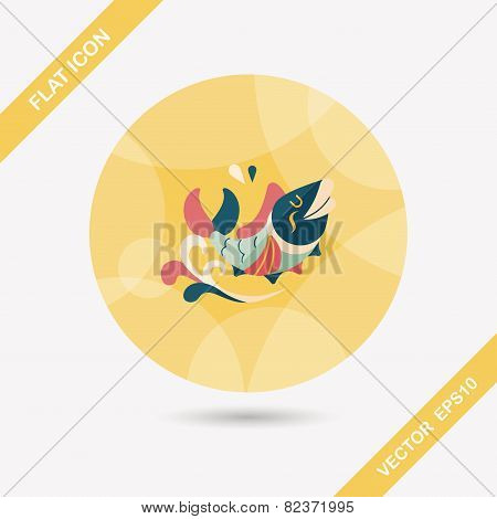 Chinese New Year Flat Icon With Long Shadow,eps10, Chinese Decoration Means 