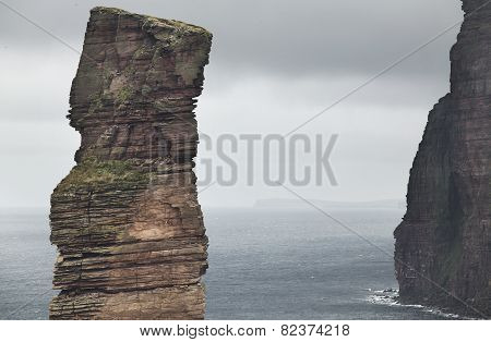 Scottish Landscape In Orkney. Old Man Of Hoy. Scotland