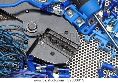 Tools for electricians crimpers and accessories