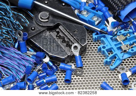 Tools for electricians crimpers and accessories