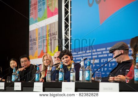 BERLIN- FEBRUARY, 05: International Jury of Berlinale. Press Conference at Hyatt Hotel, February, 05, 2015 in Berlin, Germany