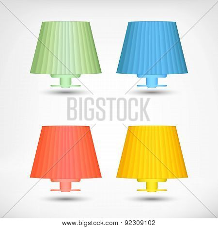 Lamp icons set
