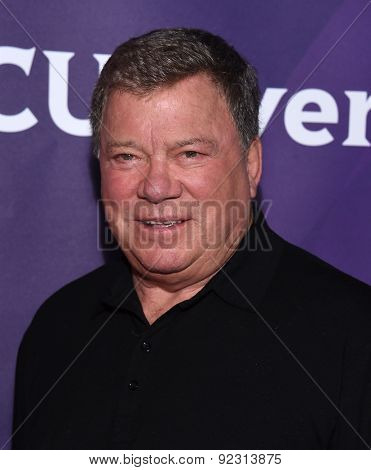 LOS ANGELES - APR 02:  William Shatner arrives to the NBCUniversal's Summer Press Day 2015  on April 02, 2015 in Hollywood, CA                