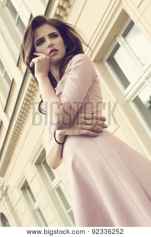 Fashion Girl Portrait Outside