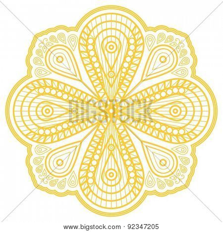 Lace Vector Design. White Background.