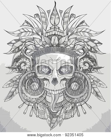 Indian Skull Vector Illustration