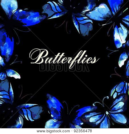 Flying butterfly card