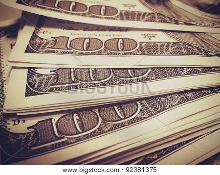 Background with money american hundred dollar bills