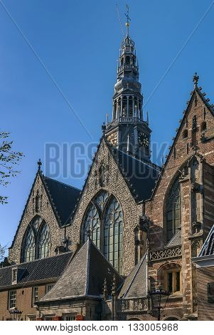The 800 year old Oude Kerk (old church) is Amsterdam oldest building and oldest parish church