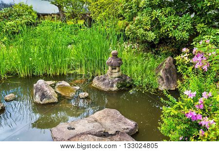 Traditional Japanese garden Koko-en in Himeji, Japan