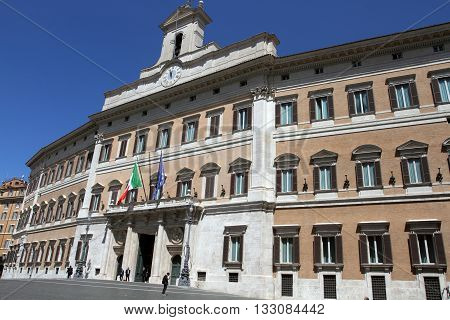 Rome - Palazzo Montecitorio in Parliament Square