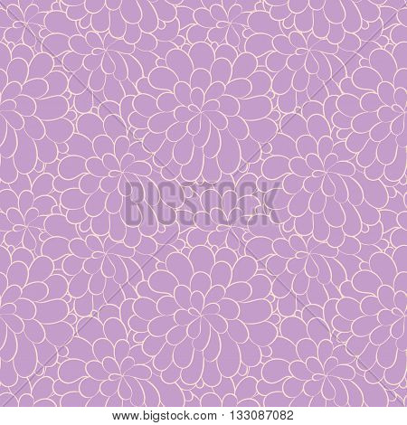 Hand painted watercolor vector flowerseamless pattern background