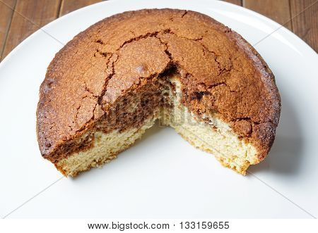 marble cake old traditional cake for afternoon tea