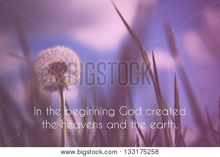 Inspirational Verse From The Bible On A Blurred Background