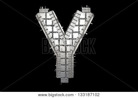 Stylish futuristic Sign in Motion. Nice 3D Render