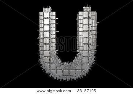 Stylish futuristic Sign in Motion. Nice 3D Render