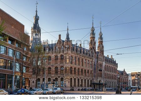 The Former Amsterdam Main Post Office currently a shopping mall known as Magna Plaza is a monumental building located in Amsterdam city center
