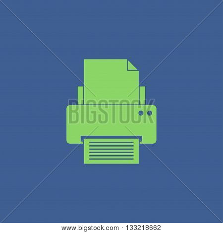 Print icon. Flat design style eps 10