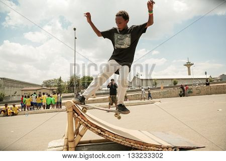 Skateboarding In Addis