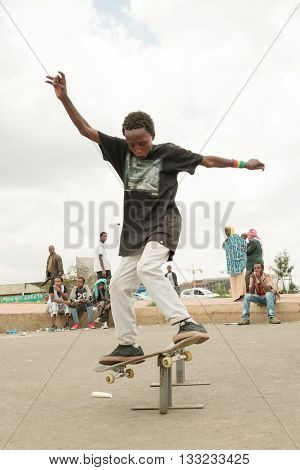 Skateboarding In Addis