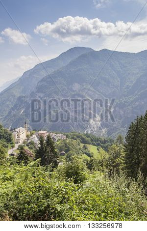 Mountain Landscape Of Foothills Of The Alps