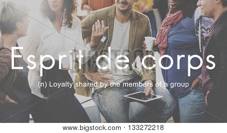 Esprit De Corps Group Loyalty People Graphic Concept