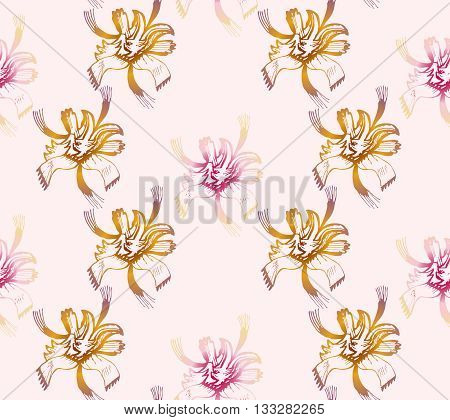 Vector Illustration. Seamless Abstract Floral Pattern. Exclusive Decoration Suitable for textile fabric and packaging