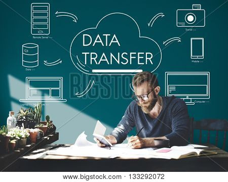 Cloud Transfer Data Connection Network Concept