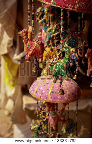Tourist trinkets on display in Petra, Jordan