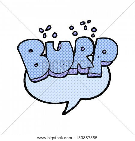 freehand drawn cartoon burp symbol