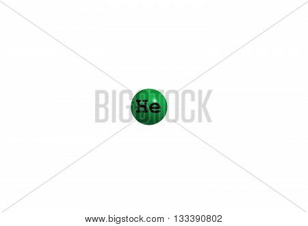 Helium is a chemical element with atomic number 2. It is a colorless odorless tasteless non-toxic inert monatomic gas that heads the noble gas group in the periodic table. 3d illustration
