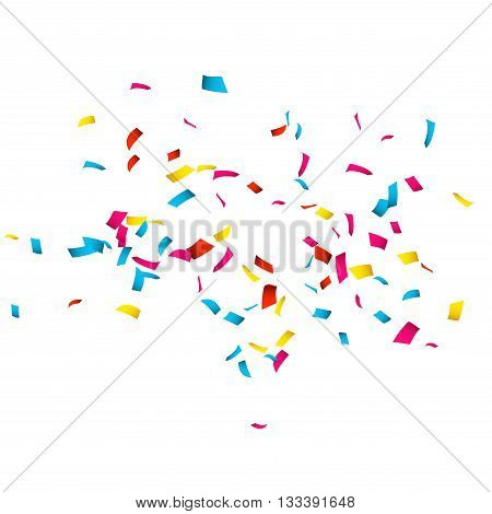 Colorful Confetti isolated on white. Confetti explosion.