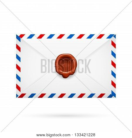 Avia-mail envelope with seal in the middle.