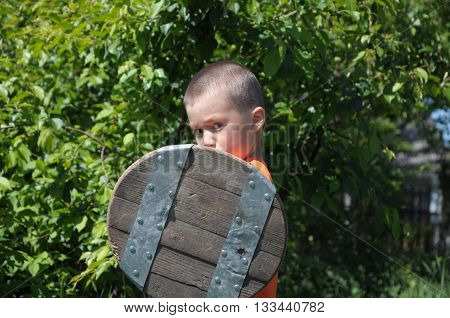 Young Warrior With Buckler
