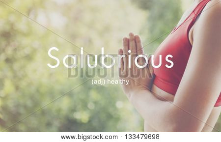 Salubrious Wellness Healthy Fitness Strong Powerful Concept