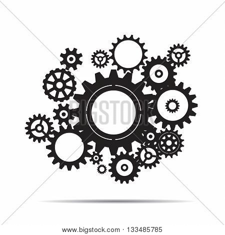 Black Vector Sprockets. Illustration and Graphic Design.