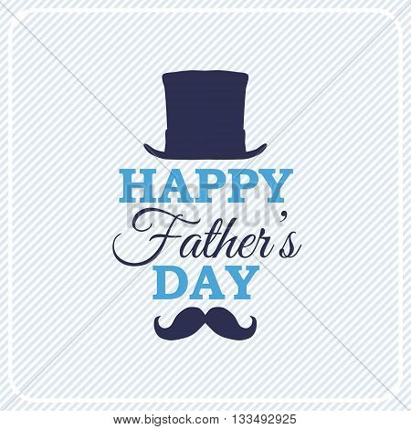 Happy Fathers Day greeting card. Vector background template