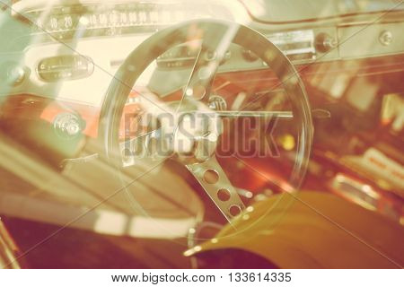 Vintage car ( Filtered image processed vintage effect. )